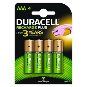 Comprar Pack de 4 Pilas AAA Duracell HR3-B/ 1.2V/ Recargables - Ganga Electrónica