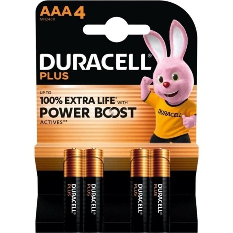 Comprar Pack de 4 Pilas AAA Duracell Plus Power Boost DPBLR3B4/ 1.5V/ Alcalinas - Ganga Electrónica