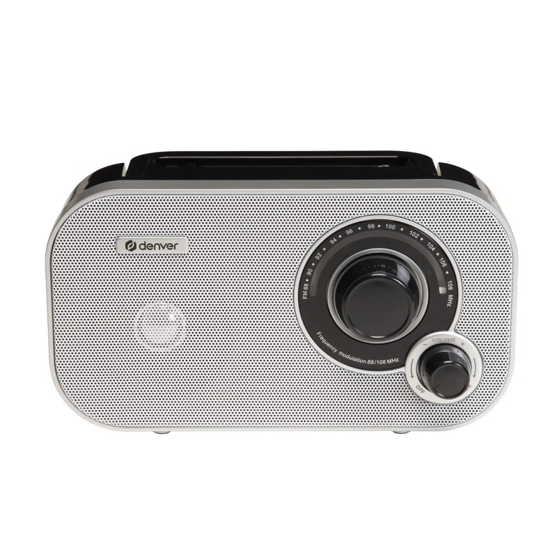 Comprar Denver TR-51W Blanco - Radio FM portátil con sintonización analógica y funcionamiento a pilas - Ganga Electrónica