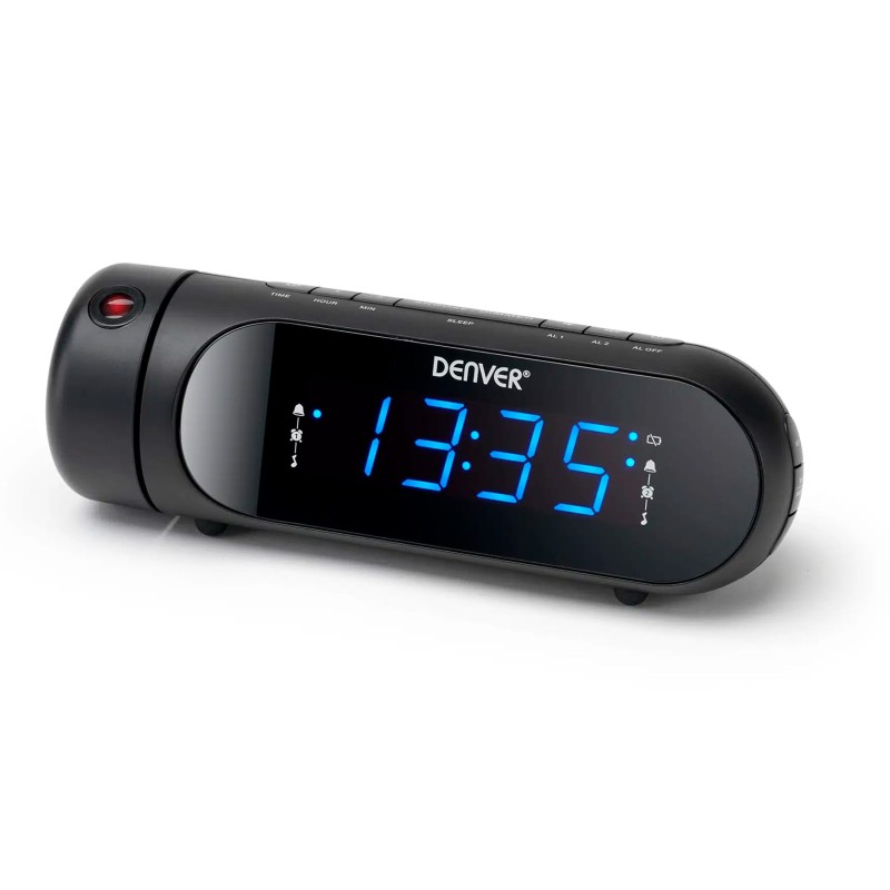 Comprar Denver CPR-700 Negro - Radio reloj con proyector y función de doble alarma - Ganga Electrónica