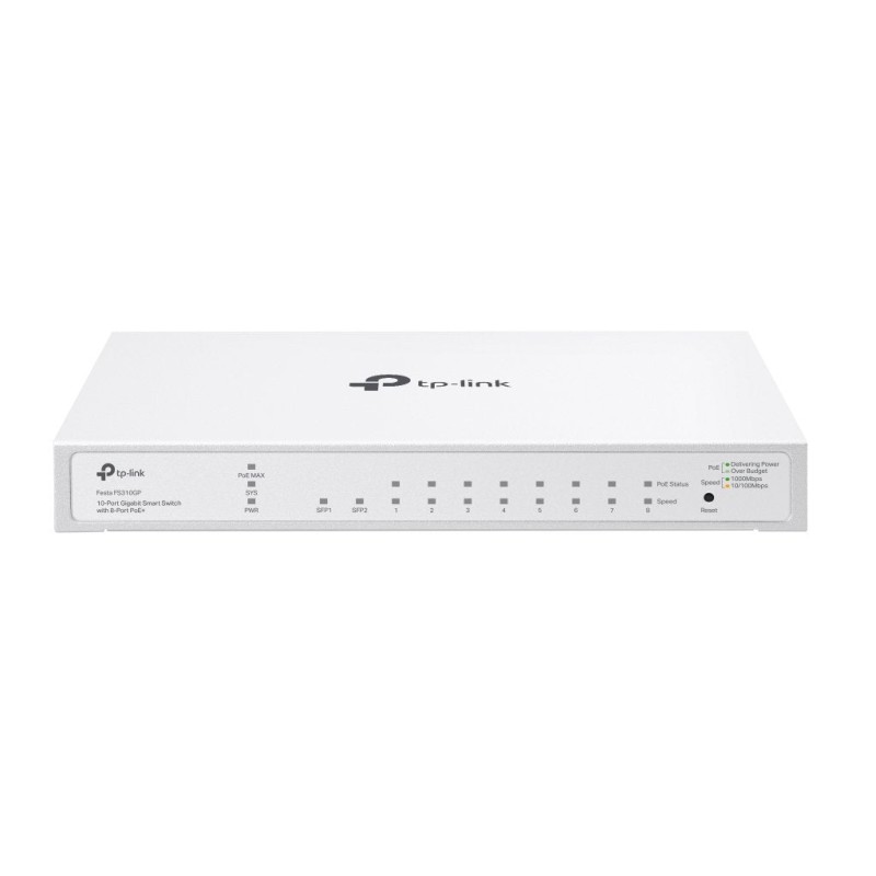 Comprar Switch Semigestionable Tp-link Festa Fs310g 8xrj45 Gb 2xsfp Gb Carcasa Metalica Poe 61w Vlan - Ganga Electrónica