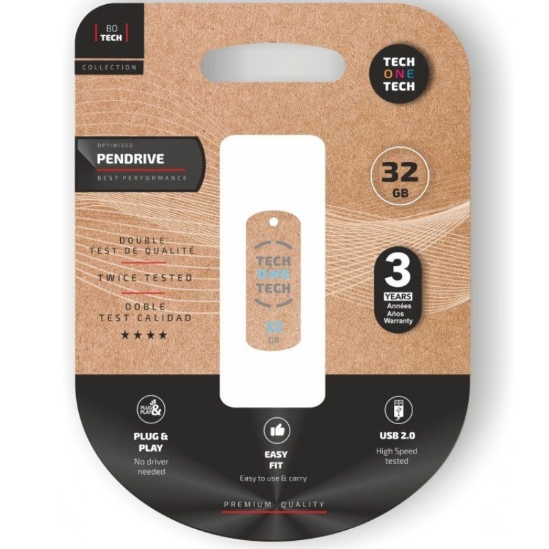 Comprar Pendrive 32GB Tech One Tech Pro Smart Clip Tech USB 2.0 - Ganga Electrónica