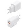 Comprar Cargador de Pared GaN Aisens ASCH-20W2P083-W/ 1xUSB Tipo-C/ 1xUSB/ 20W/ Blanco/ Incluye Cable USB Tipo-C - Ganga Electró