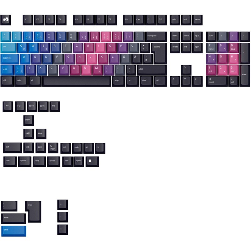 Comprar Glorious GPBT Gradient Keycaps - Afterparty - DE QWERTZ - Ganga Electrónica