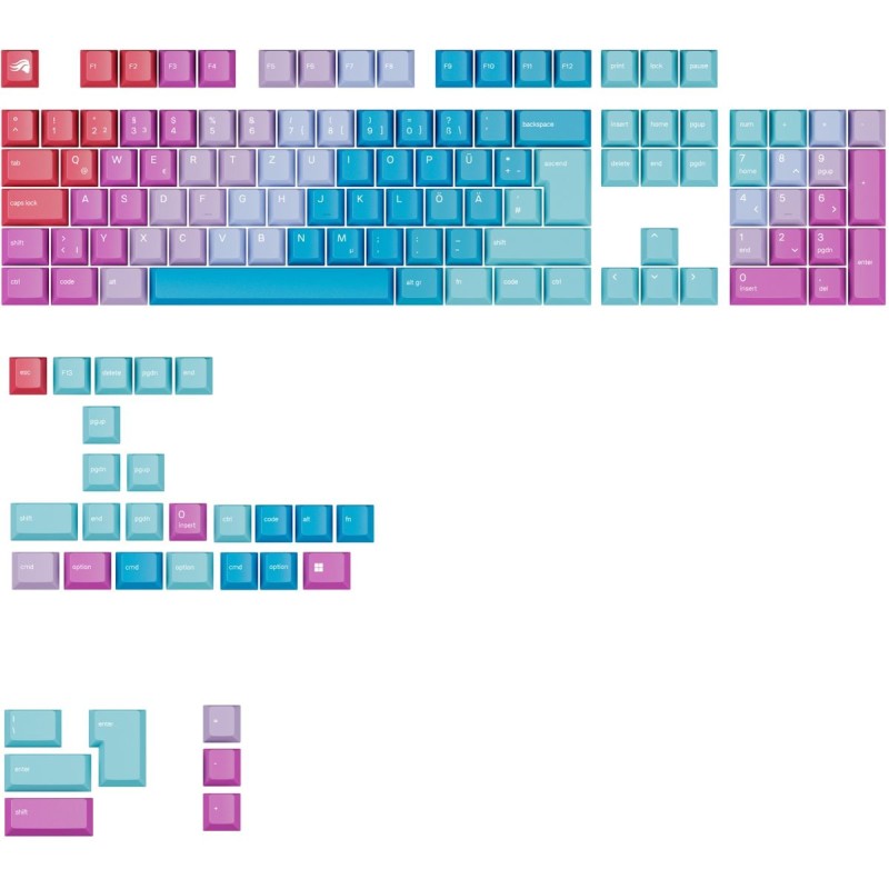 Comprar Glorious GPBT Gradient Keycaps - Daydream - DE QWERTZ - Ganga Electrónica