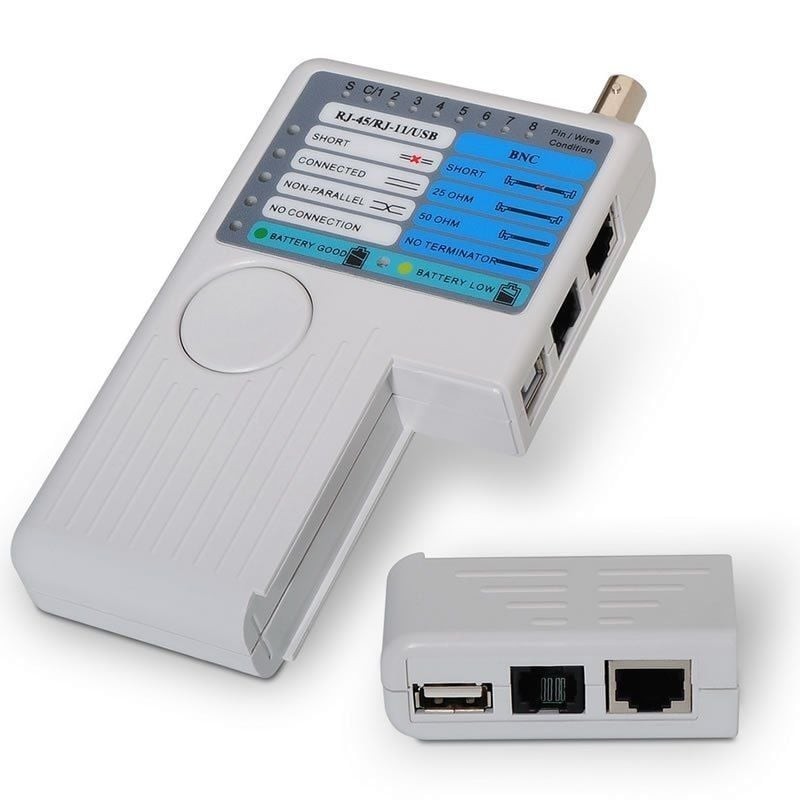 Comprar Tester Aisens A142-0313 para RJ11-RJ12-RJ45/ USB/ Coaxial - Ganga Electrónica
