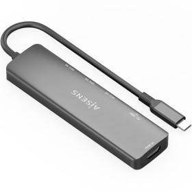 Comprar Docking USB Tipo-C Aisens ASUC-6P024-GR/ 1xHDMI 4K/ 3xUSB/ 1xLector Tarjetas/ Gris - Ganga Electrónica