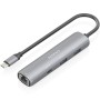 Comprar Hub USB Tipo-C Aisens ASUC-4P039-GR/ 1xUSB Tipo-C/ 2xUSB/ 1xRJ45/ Gris - Ganga Electrónica