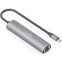Comprar Hub USB Tipo-C Aisens ASUC-4P039-GR/ 1xUSB Tipo-C/ 2xUSB/ 1xRJ45/ Gris - Ganga Electrónica