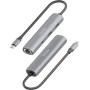 Comprar Hub USB Tipo-C Aisens ASUC-4P039-GR/ 1xUSB Tipo-C/ 2xUSB/ 1xRJ45/ Gris - Ganga Electrónica