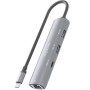 Comprar Hub USB Tipo-C Aisens ASUC-4P039-GR/ 1xUSB Tipo-C/ 2xUSB/ 1xRJ45/ Gris - Ganga Electrónica