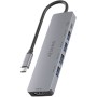 Comprar Docking USB Tipo-C Aisens ASUC-6P047-GR/ 1xHDMI 4K/ 4xUSB/ 1xUSB Tipo-C PD/ Gris - Ganga Electrónica