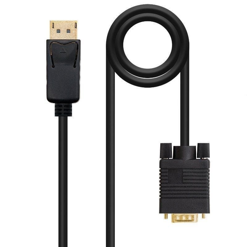 Comprar Cable Conversor Nanocable 10.15.4402/ DisplayPort Macho - VGA Macho/ 2m/ Negro - Ganga Electrónica