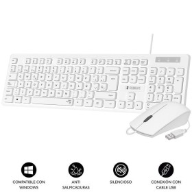Comprar Teclado y Ratón Subblim Combo Business Slim Silencioso/ Blanco - Ganga Electrónica