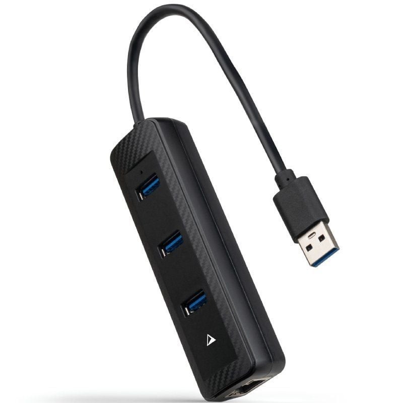 Comprar Hub USB 3.0 Nanocable 10.16.4604/ 3xUSB/ 1xRJ45/ Negro - Ganga Electrónica
