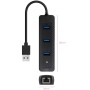 Comprar Hub USB 3.0 Nanocable 10.16.4604/ 3xUSB/ 1xRJ45/ Negro - Ganga Electrónica