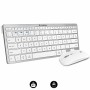 Comprar Teclado y Ratón Inalámbrico Subblim OCO015 Combo Multidispositivo Compacto PT/ Plata/ Portugués - Ganga Electrónica