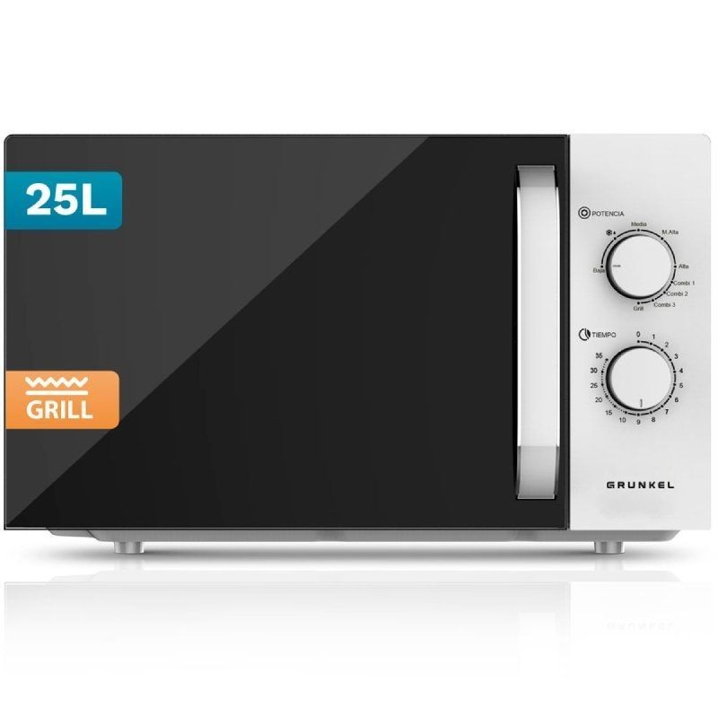 Comprar Microondas Grunkel MWG-25GRILL/ 850W/ Capacidad 25L/ Funcion Grill/ Blanco - Ganga Electrónica