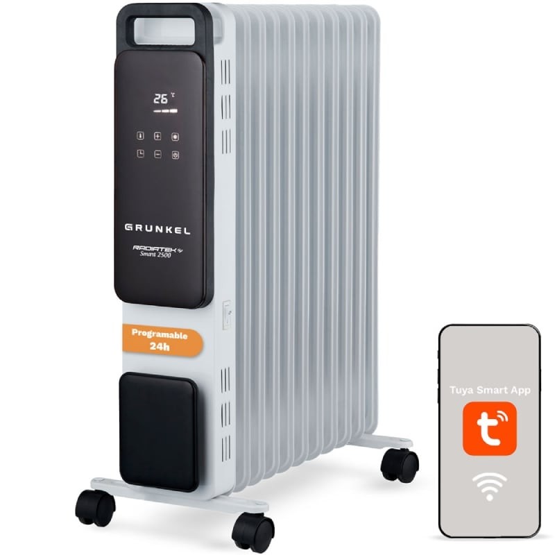Comprar Radiador de Aceite Grunkel RD-2500PRO/ 3 Potencias/ 2500W/ 11 Elementos/ WiFi - Ganga Electrónica
