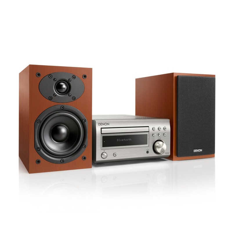 Comprar Denon DM-41 Plata + Cereza - Microcadena 60W con altavoces - Ganga Electrónica