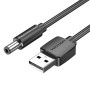 Comprar Cable Alimentación Vention CEYBD/ USB-A Macho - DC 5.5mm Macho/ 50cm/ Negro - Ganga Electrónica