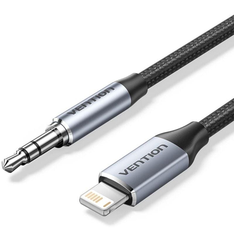 Comprar Adaptador Audio Vention BMCHF/ Jack 3.5 Macho - Lightning Macho/ 1m/ Gris - Ganga Electrónica