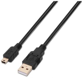 Comprar Cable USB 2.0 Aisens A101-0026/ USB Macho - MiniUSB Macho/ Hasta 2.5W/ 60Mbps/ 3m/ Negro - Ganga Electrónica