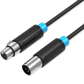 Comprar Cable Estéreo Vention BBFBJ/ XLR Macho - XLR Hembra/ 5m/ Negro - Ganga Electrónica