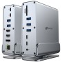 Comprar Docking USB Tipo-C Leotec LEDS06/ 5xUSB/ 2xUSB Tipo-C/ 1xUSB Tipo-C PD/ 1xDisplayPort/ 2xHDMI 4K/ 1xRJ45/ 1xJack 3.5/ - 