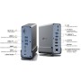 Comprar Docking USB Tipo-C Leotec LEDS06/ 5xUSB/ 2xUSB Tipo-C/ 1xUSB Tipo-C PD/ 1xDisplayPort/ 2xHDMI 4K/ 1xRJ45/ 1xJack 3.5/ - 