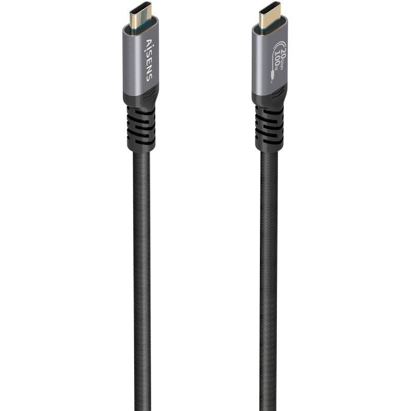 Comprar Cable USB 3.2 Tipo-C Aisens A107-0988/ USB Tipo-C Macho - USB Tipo-C Macho/ Hasta 100W/ 20Gbps/ 3m/ Negro - Ganga Electr