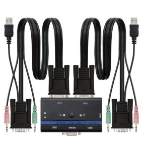 Comprar KVM Switch Nanocable 10.12.0001/ PC - Cpu: 2 VGA + 2 USB + 4 Jack 3.5 - Consola: 2 USB + VGA + 2 jack 2.5/ 1.4M - Ganga 