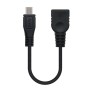 Comprar Cable USB 2.0 Nanocable 10.01.3500/ MicroUSB Macho - USB Hembra/ 15cm/ Negro - Ganga Electrónica
