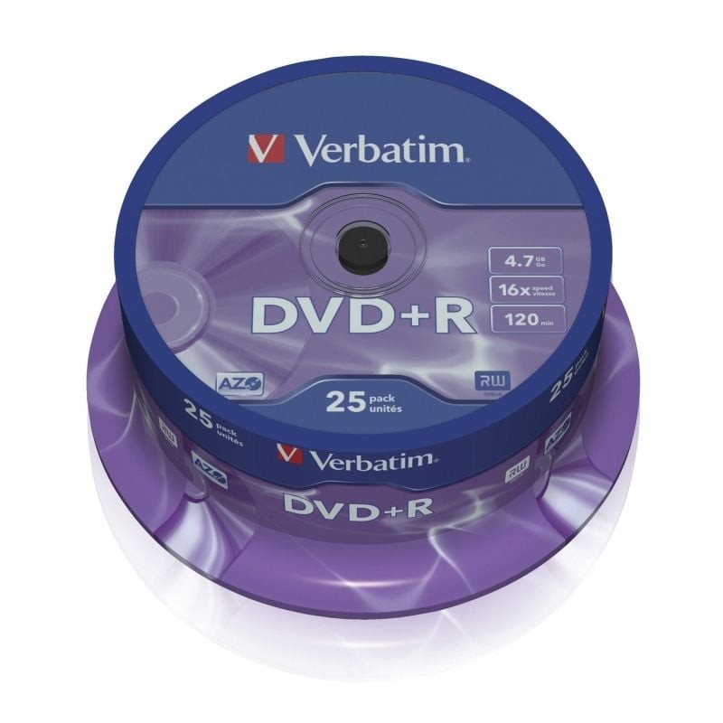 Comprar DVD+R Verbatim Advanced AZO 16X/ Tarrina-25uds - Ganga Electrónica