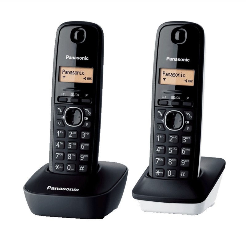 Comprar Teléfono Inalámbrico Panasonic KX-TG1612SP1/ Pack DUO/ Negro - Ganga Electrónica