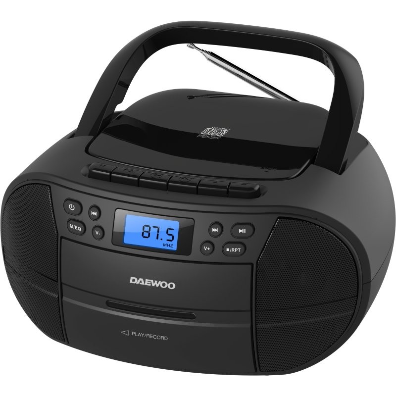 Comprar Radio CD Daewoo DW3014/ 4W/ a Pilas/ con Cable/ Negro - Ganga Electrónica