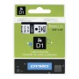 Comprar Cinta Rotuladora Adhesiva de Plástico DYMO D1 40913/ para Label Manager/ 9mm x 7M/ Negra-Blanca - Ganga Electrónica