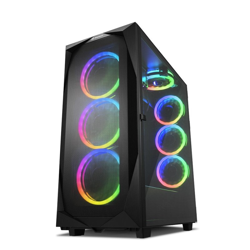 Comprar Caja Pc Sharkoon Rev300 2xusb3.0 Rgb Sin Fuente Negro - Ganga Electrónica