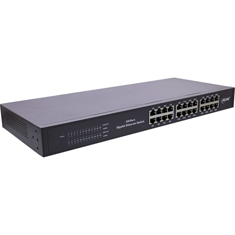 Comprar Switch De Red Gigabit Inline De 24 Puertos, 1 Gbit/S, 48,26 Cm (19"), Metal, Sin Ventilador - Ganga Electrónica