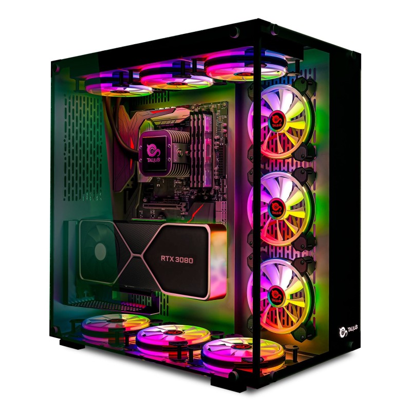 Comprar Caja Pc Talius Atx Gaming Cronos Rgb Cristal Templado Usb 3.0 - Ganga Electrónica