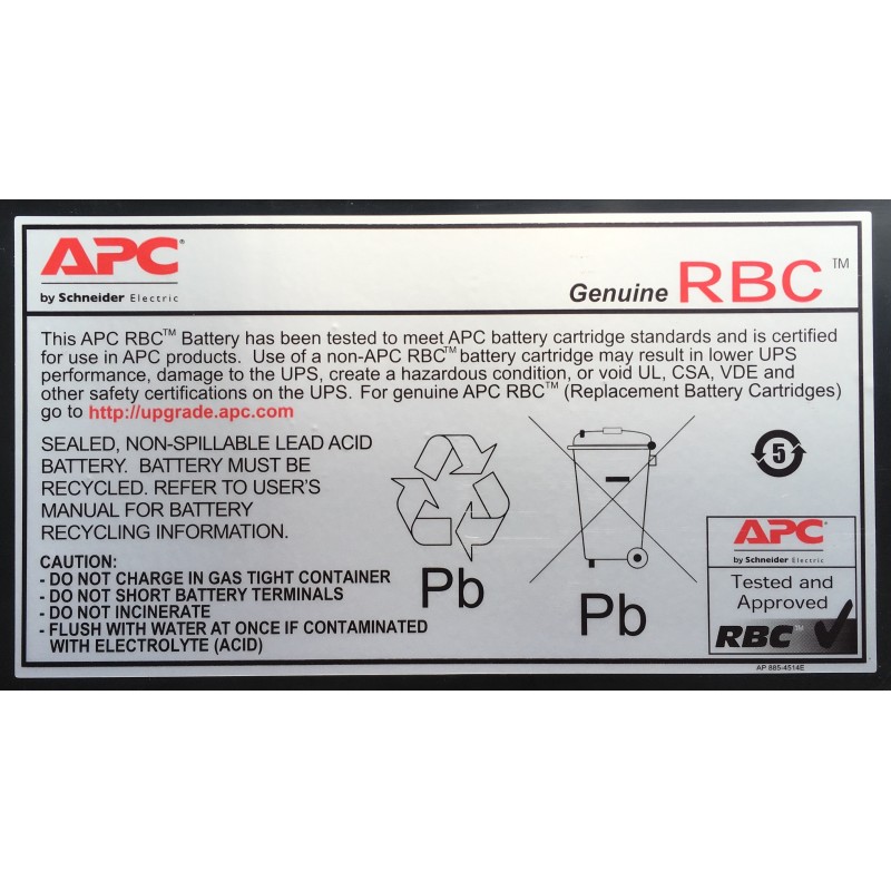 Comprar Apc Apcrbc140 Batería Para Sistema Ups Sealed Lead Acid [Vrla] 192 V - Ganga Electrónica