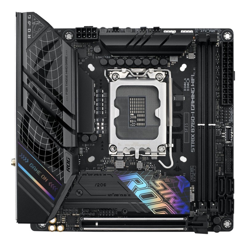 Comprar Asus Rog Strix B760-I Gaming Wifi Intel B760 1700 Mini Itx 2 Ddr5 Hdmi Dp Wi-Fi 6e 2.5g Lan Pcie5 Rgb 2x M.2 - Ganga Ele
