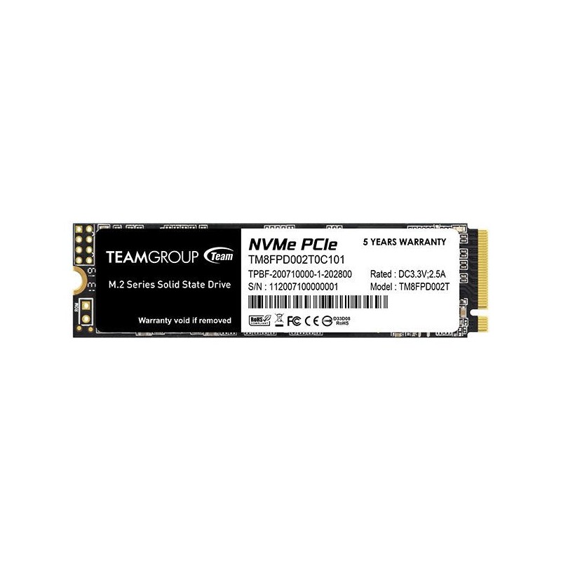 Comprar Team group Mp33 Pro 2tb Pcie Gen3 X4 Nvme M.2 Ssd 2100/1700 Mb/S - Ganga Electrónica