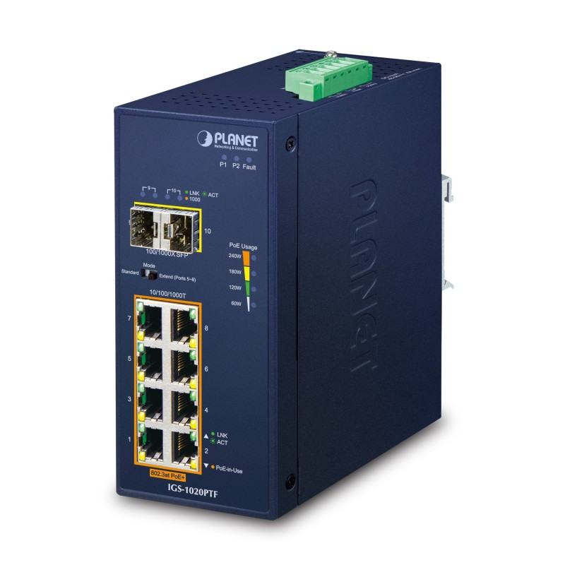 Comprar Planet 8 Puertos Ge 802.3at Poe + 2 100 1000x Sfp - Ganga Electrónica