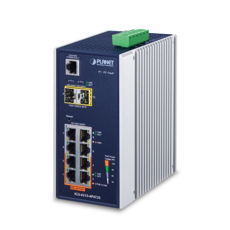 Comprar Planet Industrial 4-Port 10/100/1000t 802.3at Poe + 4-Port - Ganga Electrónica
