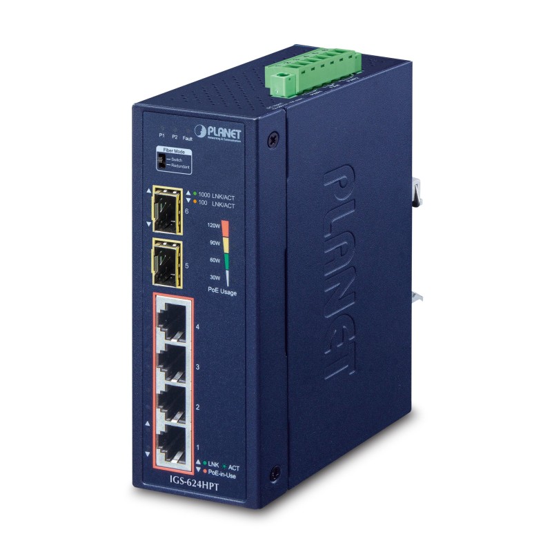 Comprar Planet Industrial 4-Port 10/100/1000t 802.3at Poe + 2-Port - Ganga Electrónica