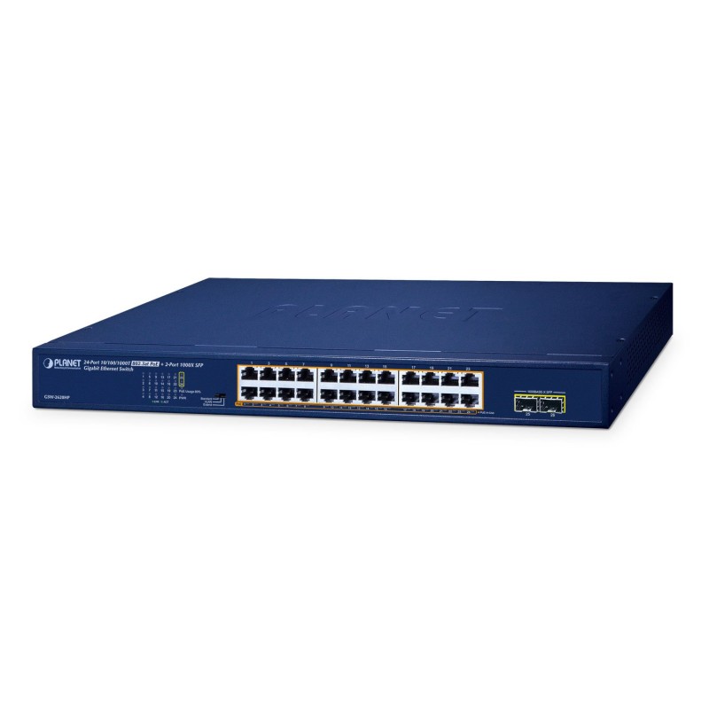 Comprar Planet Gsw-2620hp Switch No Administrado 10g Ethernet [100/1000/10000] Energía Sobre Ethernet [Poe] 1u Azul - Ganga Elec