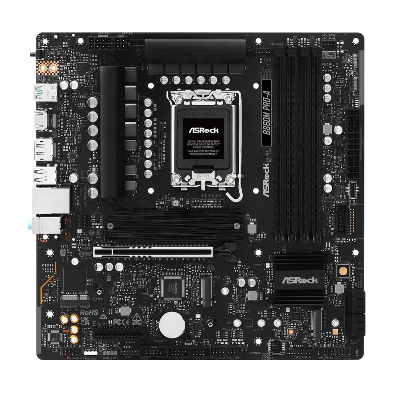 Comprar Placa Base Asrock B860m Pro-A 1851 Matx Hdmi Dp Ddr5 90-Mxbrr0-A0uayz - Ganga Electrónica