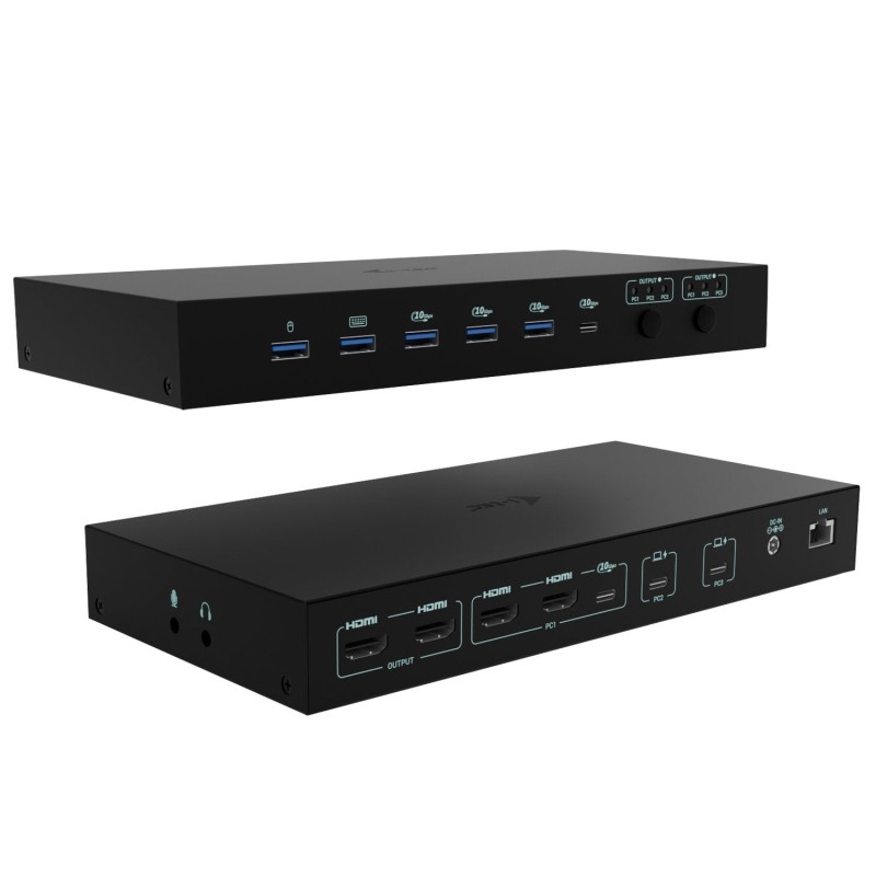 Comprar I-Tec Usb-C Kvm Docking Station For 3 Hosts 2xhdmi 1xglan 1xusb-C Gen2 3x Usb-A Gen2 2x Usb-A 1.1 1xaudio 1xmic Pd 1x 92