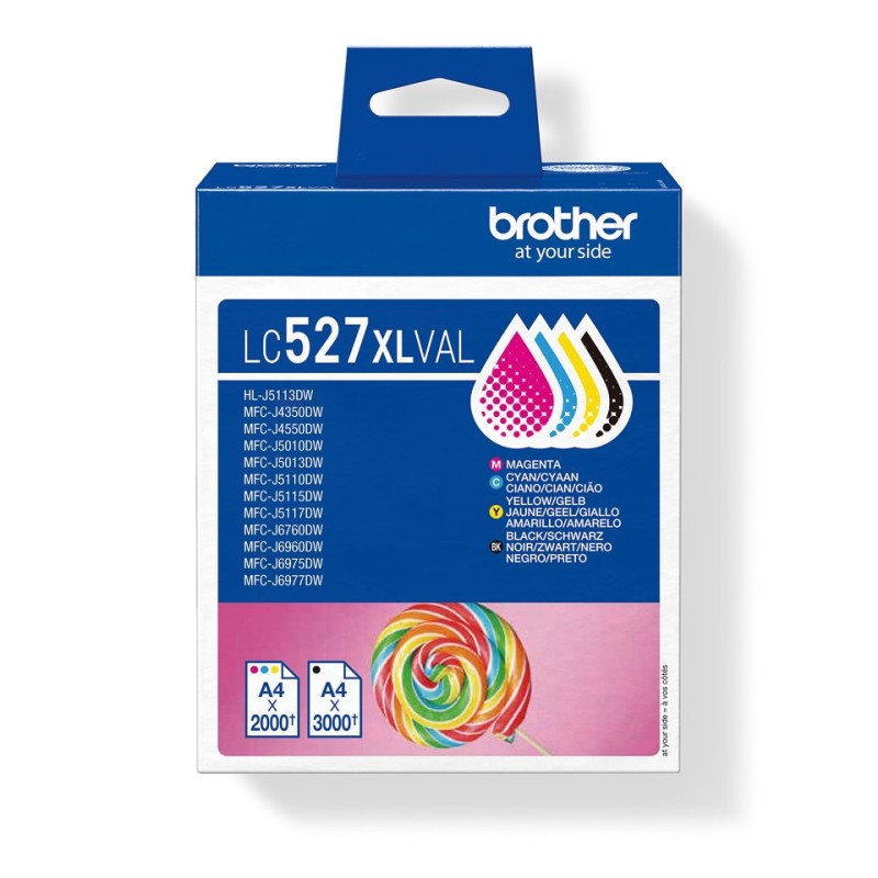 Comprar Tinta Brother Lc527xlval 4 Pieza(S) Original Alto Rendimiento (Xl) Negro, Cian, Magenta, Amarillo - Ganga Electrónica